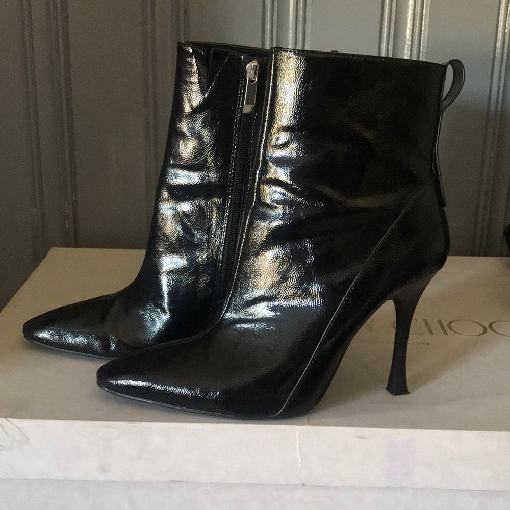 Zara Patent Leather Ankle Boots